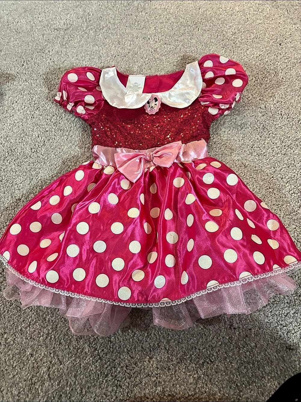 Disney Minnie Mouse Costume for Kids - Pink Costume Pink Polka Dot Dress Size 4T
